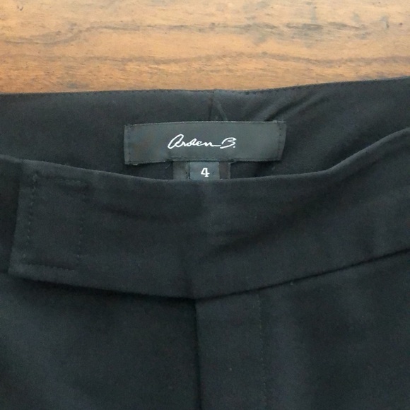 ARDEN B. Black Rayon Blend Straight Leg Slacks Women's Size 4 Professional - Picture 3 of 6